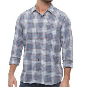 Flag & Anthem Navy/Coral Vintage Plaid Long Sleeve Shirt